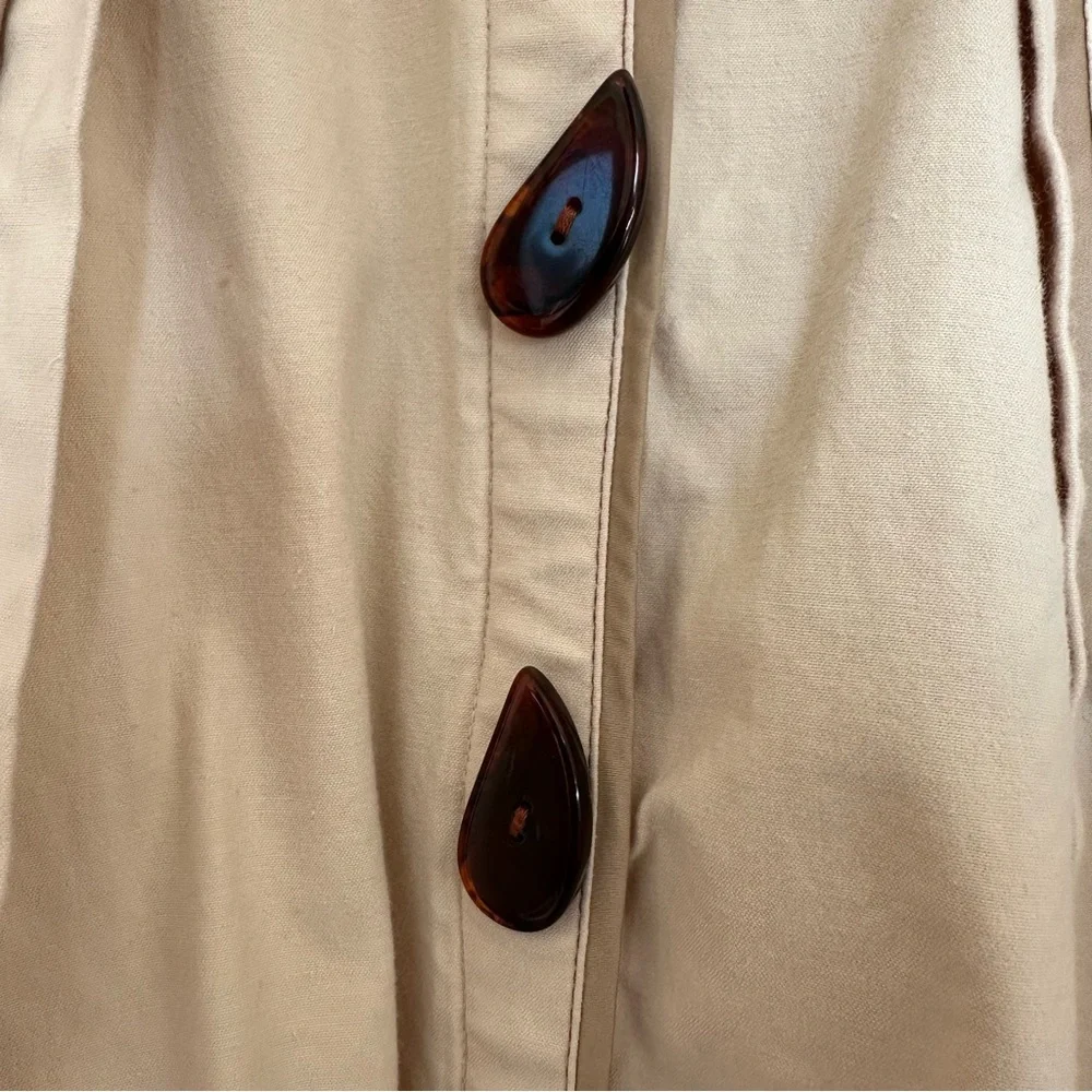 NORAH Brazilian Button Front Linen Midi Skirt Slow Fashion Women’s 6/8 - Picture 3 of 13